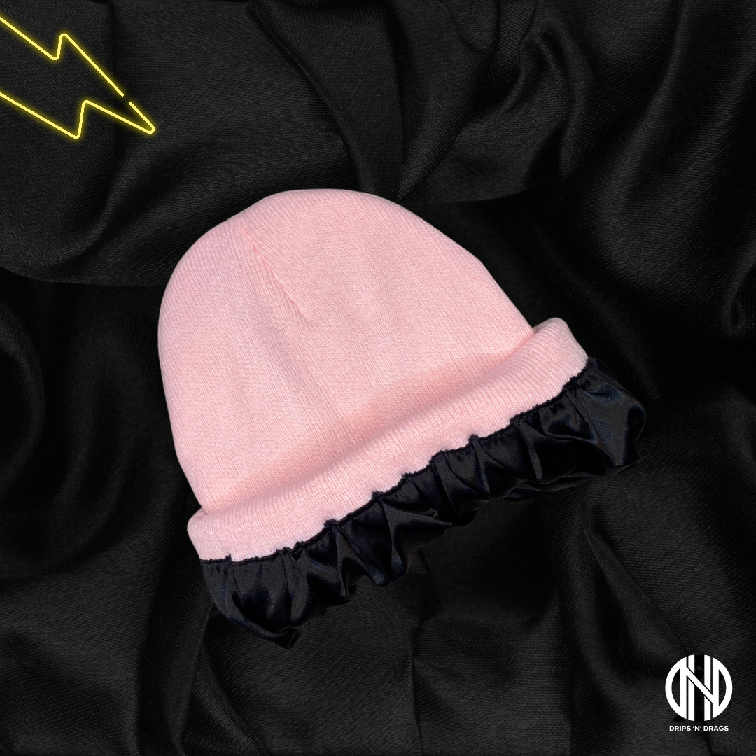 “Pink” Satin Lined Beanie